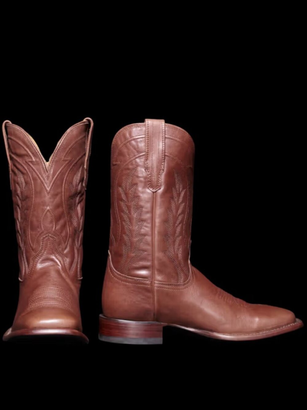 Tecovas "The Doc" Hazelnut Cowhide Square Toe Cowboy Boots 10.5D